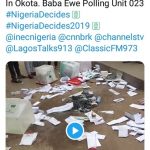 Thugs destroyed Ballot boxes in Baba Ewe Polling unit, Okota, Lagos