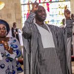 Oyo State Governor Elect Seyi Makinde And His Wife At Thanks Giving Service